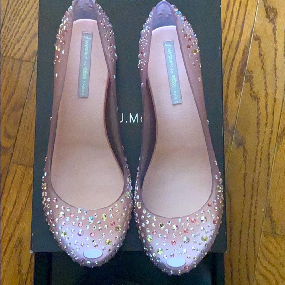 Melissa J maskrey new in box Swarovski flats